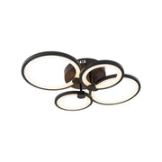 LED Chandelier with remote control ALANI 88W, 4 Circles, Cold/Warm/Neutral light, Dimmable, Black LED Chandeliers with Remote Control Default Title Alessandro Design