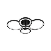 LED Chandelier with remote control ALANI 88W, 4 Circles, Cold/Warm/Neutral light, Dimmable, Black LED Chandeliers with Remote Control Default Title Alessandro Design