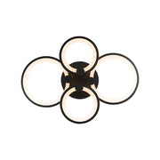 LED Chandelier with remote control ALANI 88W, 4 Circles, Cold/Warm/Neutral light, Dimmable, Black LED Chandeliers with Remote Control Default Title Alessandro Design
