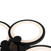 LED Chandelier with remote control ALANI 88W, 4 Circles, Cold/Warm/Neutral light, Dimmable, Black LED Chandeliers with Remote Control Default Title Alessandro Design
