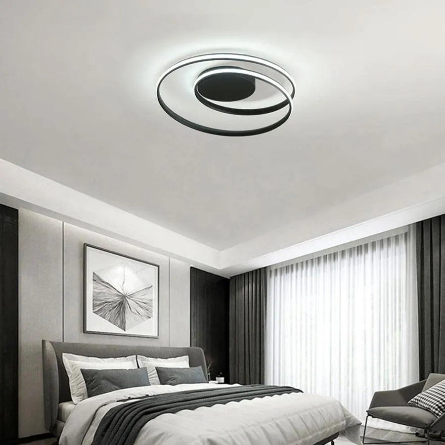 LED chandelier with remote control VECTOR ARCADIA 56W, Cold/Warm/Neutral light, Dimmable, Black LED chandeliers with remote control Default Title Alessandro Design