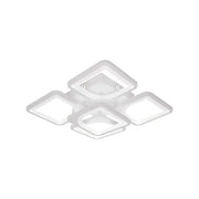 LED chandelier with remote control FELY 80W, 5 Squares, Cold/Warm/Neutral light, Dimmable, White LED chandelier with remote control Default Title Alessandro Design