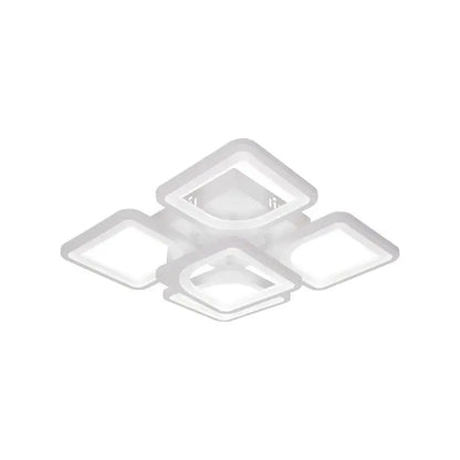 LED chandelier with remote control FELY 80W, 5 Squares, Cold/Warm/Neutral light, Dimmable, White LED chandelier with remote control Default Title Alessandro Design