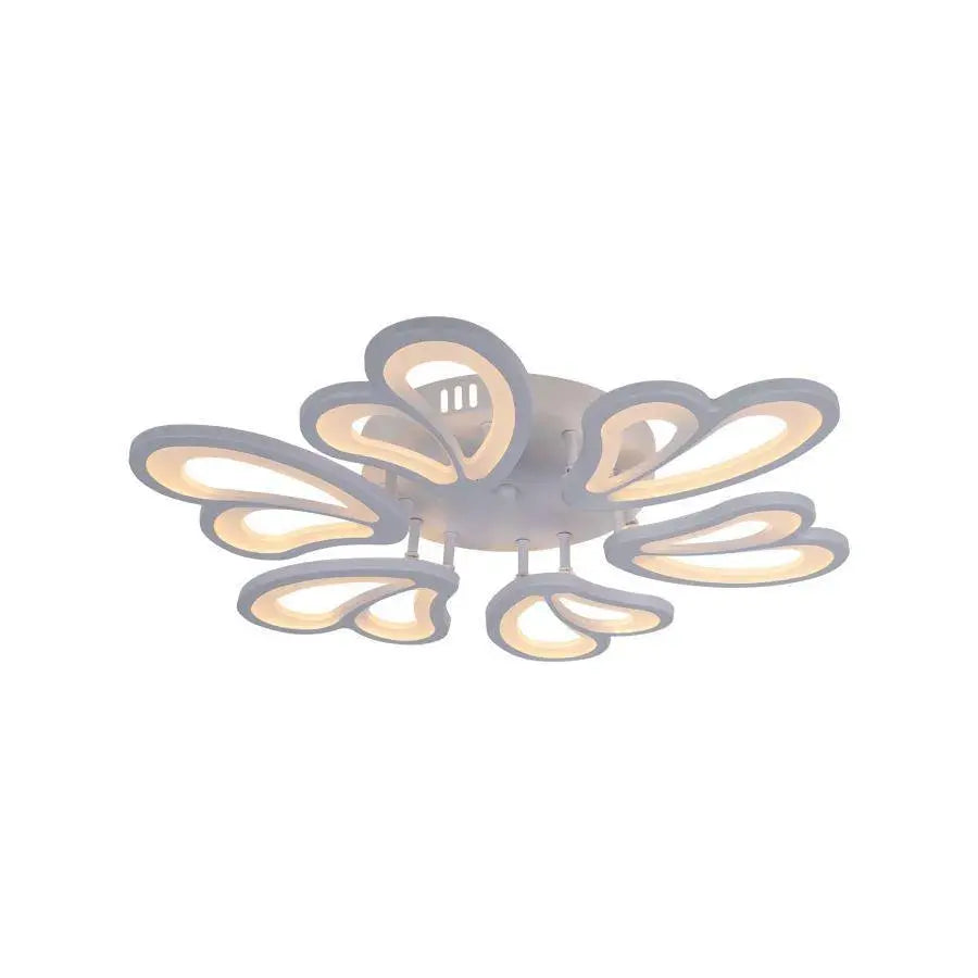 LED chandelier with remote control BLOSSOM 78W, 6 Petals, Diameter 60cm, Cold/Warm/Neutral light, Dimmable, White LED chandelier with remote control Default Title Alessandro Design