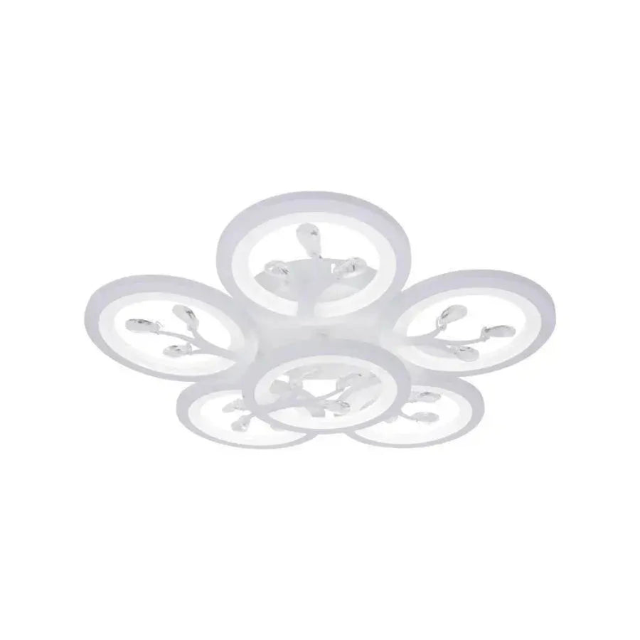 LED chandelier with remote control and crystal DAISY 78W, 6 Elements, Cold/Warm/Neutral light, Dimmable, White LED chandelier with remote control Default Title Alessandro Design