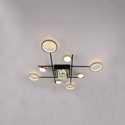 LED Chandelier with remote control and crystal MISEL 168W, 9 Elements, Cold/Warm/Neutral light, Dimmable, Black Gold LED Chandeliers with Remote Control Default Title Alessandro Design