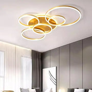 LED Chandelier with remote control LYRA 248W, 5 Circles, Cold/Warm/Neutral light, Dimmable, Brushed Gold LED Chandeliers with Remote Control Default Title Alessandro Design