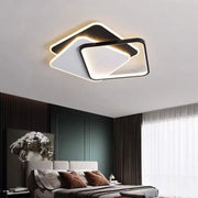 LED chandelier with remote control OSANNA 128W, 3 Squares, Cold/Warm/Neutral light, Dimmable, Black LED chandeliers with remote control Default Title Alessandro Design