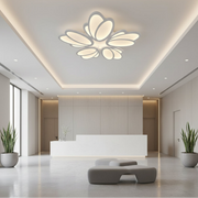 LED chandelier with remote control TULIP 81W, 5 Petals, Cold/Warm/Neutral light, Dimmable, White LED chandelier with remote control Default Title Alessandro Design