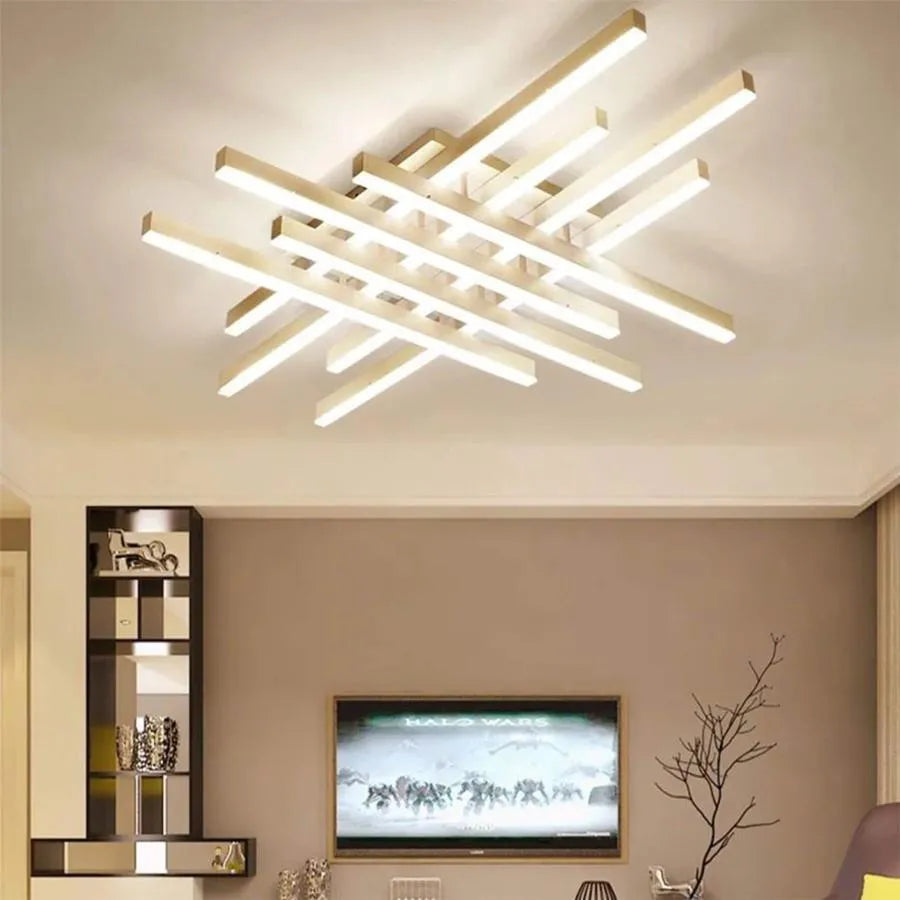 LED chandelier with remote control MORA 160W, 8 Elements, Linear, Cold/Warm/Neutral light, Dimmable, White LED chandelier with remote control Default Title Alessandro Design