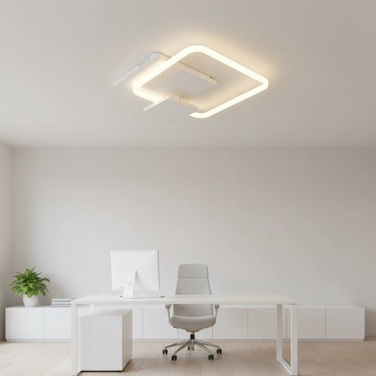 LED chandelier with remote control ANEMONA 75W, 3 Squares, Cold/Warm/Neutral light, Dimmable, White LED chandelier with remote control Default Title Alessandro Design