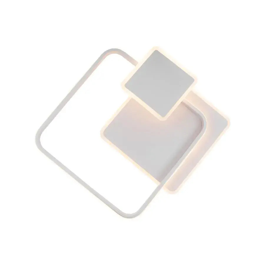LED chandelier with remote control ANEMONA 75W, 3 Squares, Cold/Warm/Neutral light, Dimmable, White LED chandelier with remote control Default Title Alessandro Design