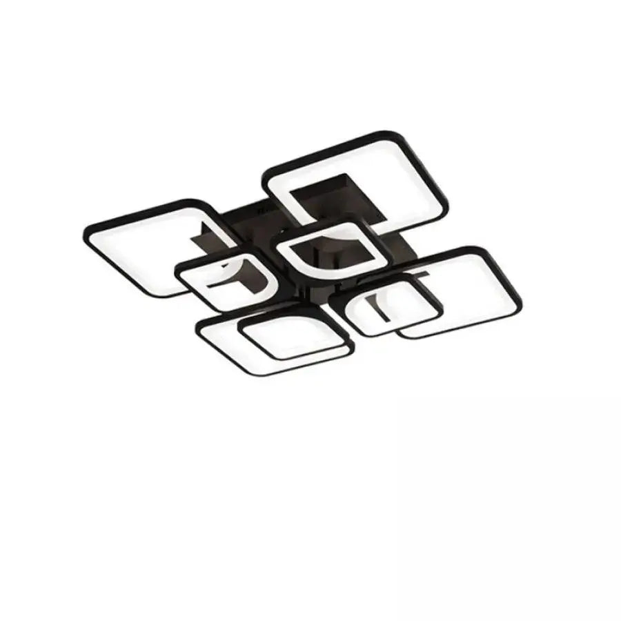 LED chandelier with remote control FELY 192W, 8 Squares, Cold/Warm/Neutral light, Dimmable, White LED chandelier with remote control Default Title Alessandro Design