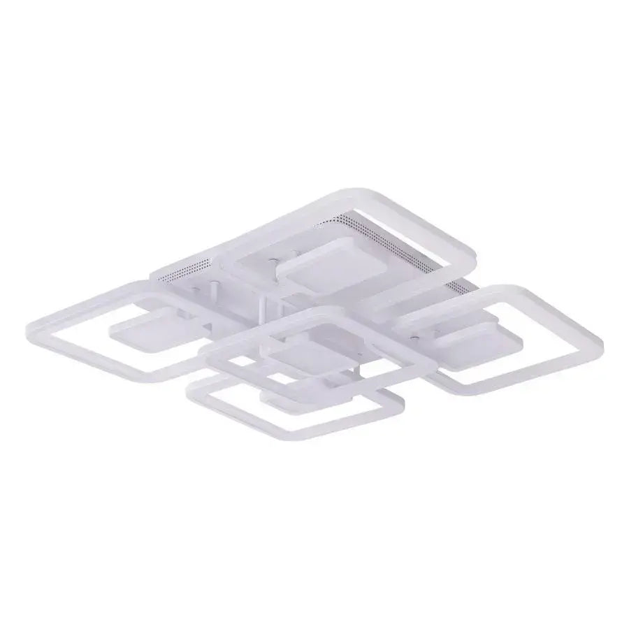 LED chandelier with remote control FELIX 119W, 5 Squares, Cold/Warm/Neutral light, Dimmable, White LED chandelier with remote control Default Title Alessandro Design