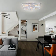 LED chandelier with remote control FELIX 119W, 5 Squares, Cold/Warm/Neutral light, Dimmable, White LED chandelier with remote control Default Title Alessandro Design