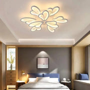 LED chandelier with remote control BLOSSOM 49W, 9 Petals, Cold/Warm/Neutral light, Dimmable, White LED chandelier with remote control Default Title Alessandro Design