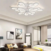 LED chandelier with remote control BLOSSOM 49W, 9 Petals, Cold/Warm/Neutral light, Dimmable, White LED chandelier with remote control Default Title Alessandro Design