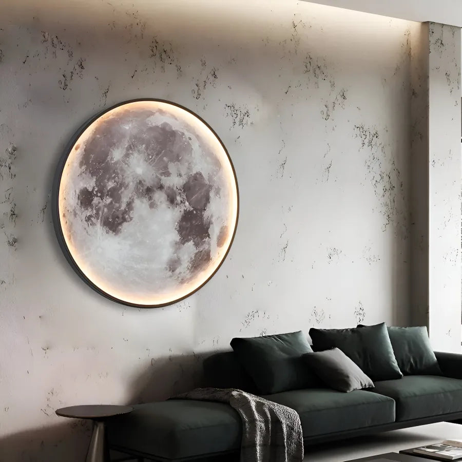 Decorative LED Wall Lamp with Remote Control, Moon 34W Diameter 50CM Warm Light Neutral Cold 3000/4000/6000K LED Chandeliers with Remote Control Default Title Alessandro Design