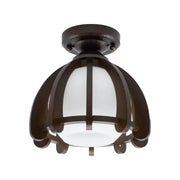 Mina Chandelier, 1xE27, Brown with White, Wood and Glass Classic Chandeliers Default Title Alessandro Design