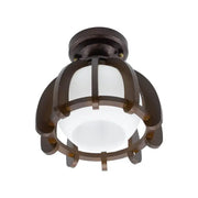 Mina Chandelier, 1xE27, Brown with White, Wood and Glass Classic Chandeliers Default Title Alessandro Design