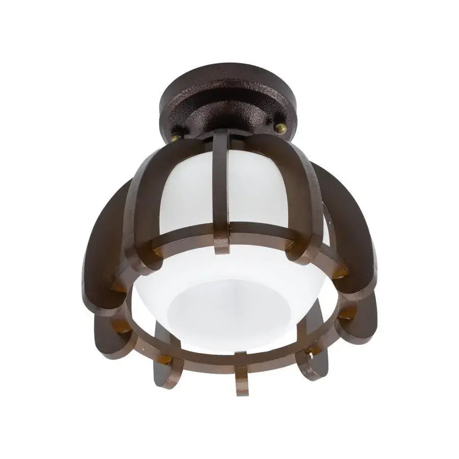 Mina Chandelier, 1xE27, Brown with White, Wood and Glass Classic Chandeliers Default Title Alessandro Design