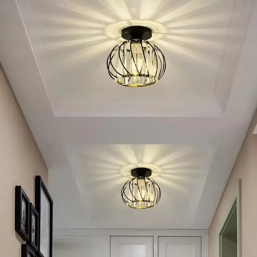 Monica Chandelier, 1 X E27, Ø 16 cm, Black, Metal / Glass Classic Chandeliers Default Title Alessandro Design