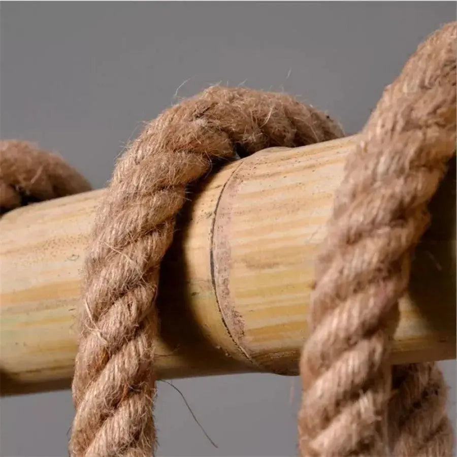 NIDIA Chandelier, 6xE27, Brown, Bamboo and Rope Vintage Chandeliers Default Title Alessandro Design