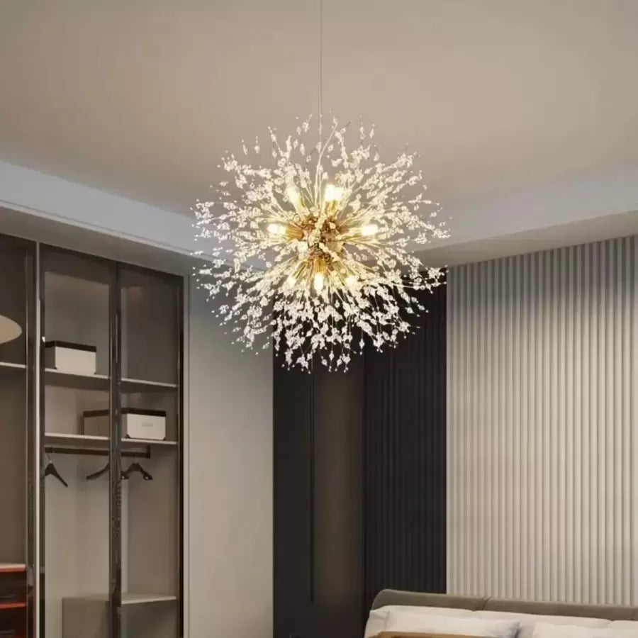Schönbrunn Crystal Chandelier, 9x G9, Diameter 50 cm, Glossy Gold, Adjustable Height Modern Chandeliers Default Title Alessandro Design