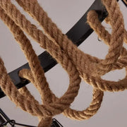 Andy Chandelier 6x E27 Metal and Brown Rope Vintage Chandeliers Default Title Alessandro Design