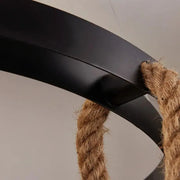 Andy Chandelier 6x E27 Metal and Brown Rope Vintage Chandeliers Default Title Alessandro Design