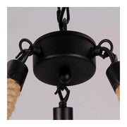 Rustic String Chandelier 6x E27 Circular Rope Suspended Vintage Chandeliers Default Title Alessandro Design