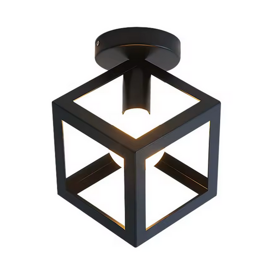 Cube Shape Chandelier - STRUKTUR Mono, 1x E27, Black, Metal Industrial Chandeliers Default Title Alessandro Design
