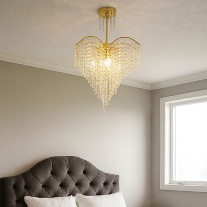 Ander Crystal Chandelier, 4xE14, Diameter 45cm, Gold Crystal Chandeliers Default Title Alessandro Design