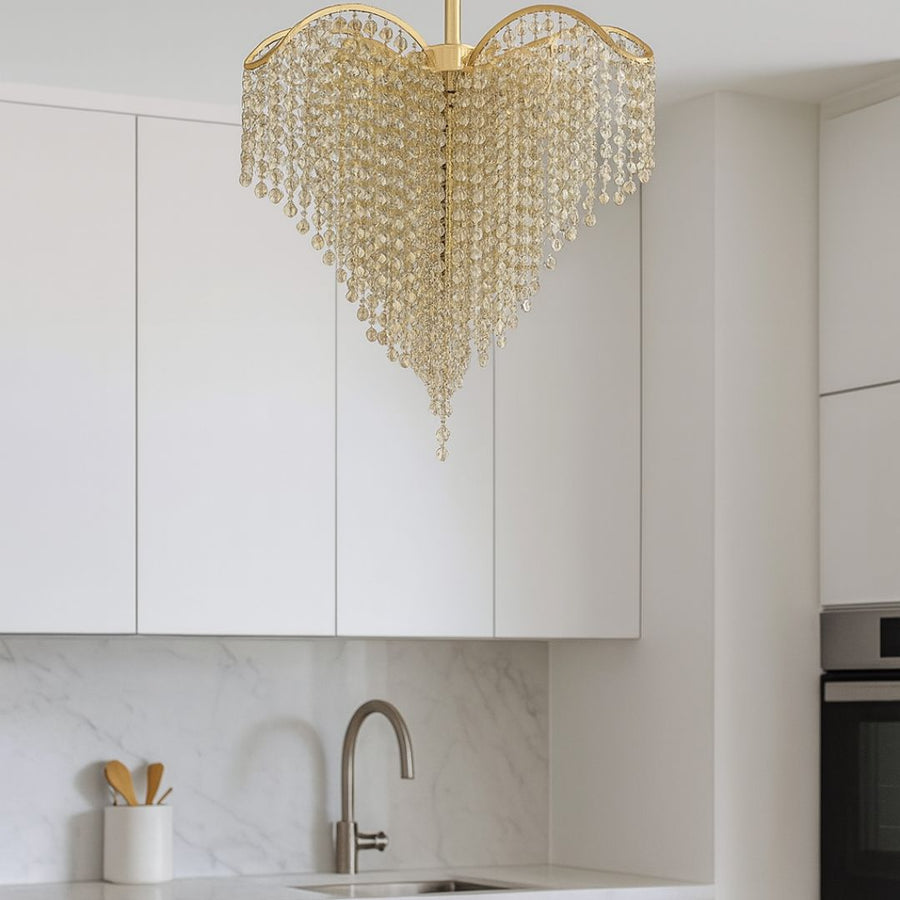 Ander Crystal Chandelier, 4xE14, Diameter 45cm, Gold Crystal Chandeliers Default Title Alessandro Design