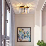 Crystal Chandelier MARTINEZ Linear Luxe, Diameter 35cm, 4x E14, Shiny Gold Modern Candelabra Default Title Alessandro Design