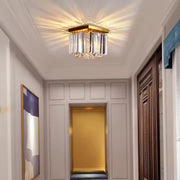 Crystal Chandelier MARTINEZ Linear Luxe, Diameter 35cm, 4x E14, Shiny Gold Modern Candelabra Default Title Alessandro Design