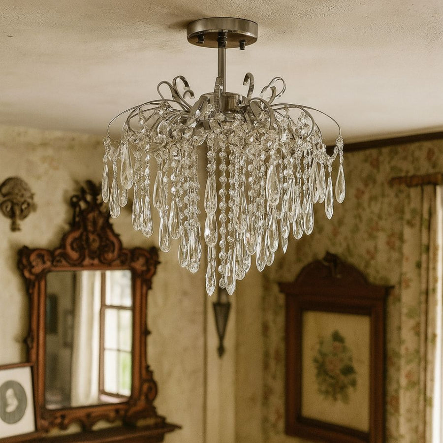 Crystal Chandelier EDINBURGH Eleganza, 5xE27, Diameter 47cm, Shiny Chrome Classic Chandeliers Default Title Alessandro Design
