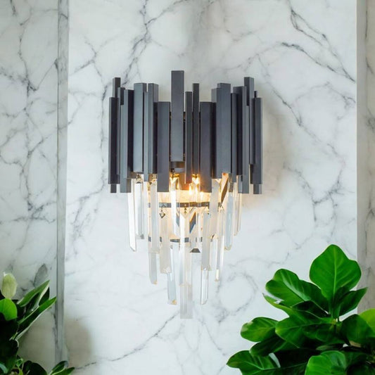 Aplica Candelabru Cristal BLOIS Piccolo, 2xE14, Negru Aplice de Interior Default Title Alessandro Design