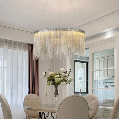 Suspended LED chandelier with remote control ILLUMINA MAGNUS, 20W, Cold/Warm/Neutral light, Dimmable, Silver Modern Candelabra Default Title Alessandro Design