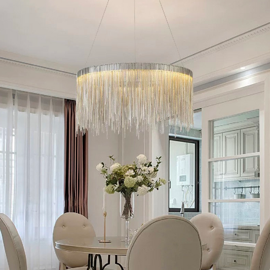Suspended LED chandelier with remote control ILLUMINA MAGNUS, 20W, Cold/Warm/Neutral light, Dimmable, Silver Modern Candelabra Default Title Alessandro Design