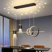 Suspended LED chandelier with remote control PAULINA 60W, Cold/Warm/Neutral light, Dimmable, Black, Height Adjustable LED Chandeliers with Remote Control Default Title Alessandro Design