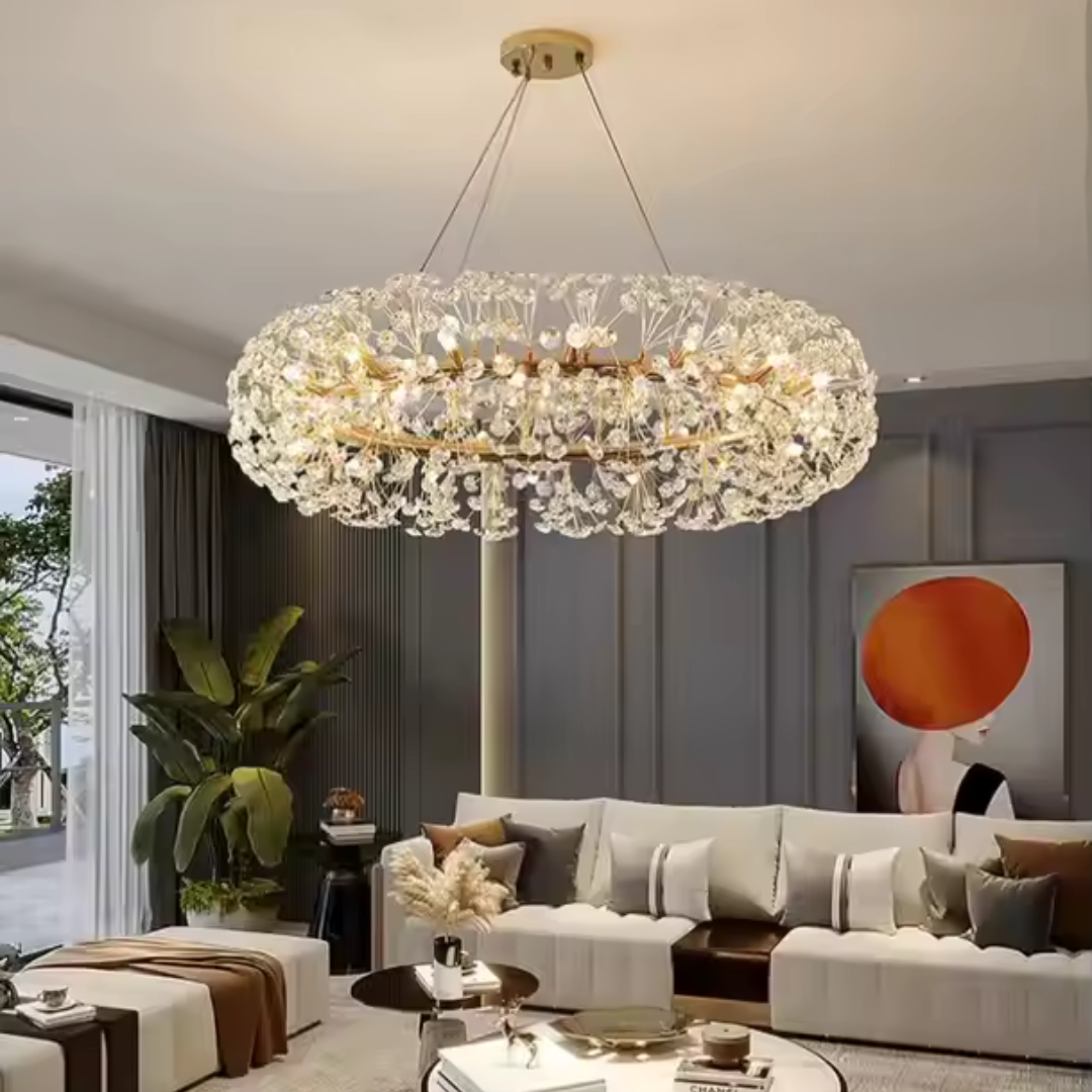 Crystal Chandelier SEGOVIA Magno 12x E14, Diameter 60cm, Shiny Gold, Adjustable Height Crystal Chandeliers Default Title Alessandro Design