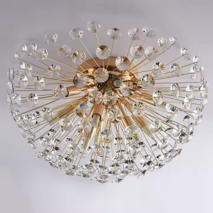 Crystal Chandelier MINUE, 4x G9, Diameter 35cm, Shiny Gold Crystal Chandeliers Default Title Alessandro Design