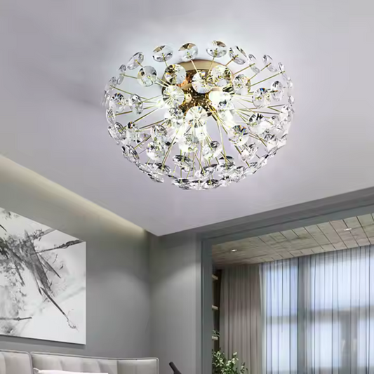Crystal Chandelier MINUE, 4x G9, Diameter 35cm, Shiny Gold Crystal Chandeliers Default Title Alessandro Design