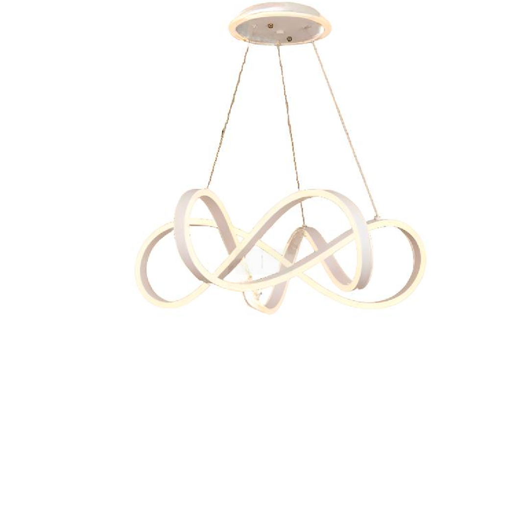 Suspended LED chandelier with remote control INFINITY HALO 69W, Cold/Warm/Neutral light, Dimmable, White, Height Adjustable LED Chandeliers with Remote Control Default Title Alessandro Design