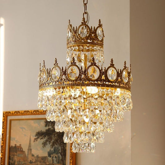 Candelabru Cristal REGALITE Petito, 8XE14, Diametru 45cm, Auriu Lucios, Inaltime Reglabila Candelabre Cristal Default Title Alessandro Design