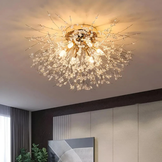 Crystal Chandelier RONDO Vivace, 6x G9, Diameter 50 cm, Shiny Gold Crystal Chandeliers Default Title Alessandro Design