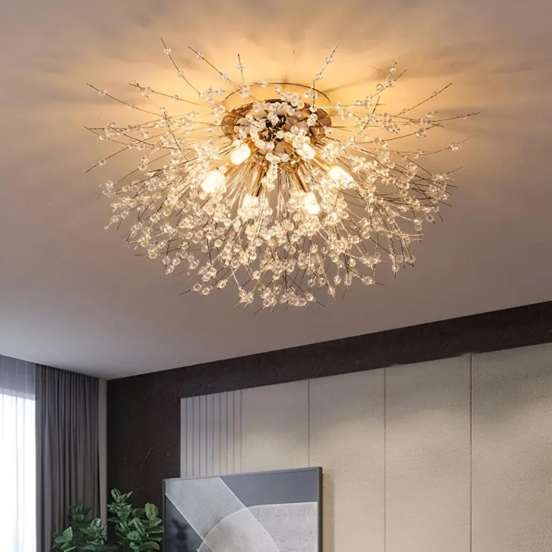 Crystal Chandelier RONDO Vivace, 6x G9, Diameter 50 cm, Shiny Gold Crystal Chandeliers Default Title Alessandro Design