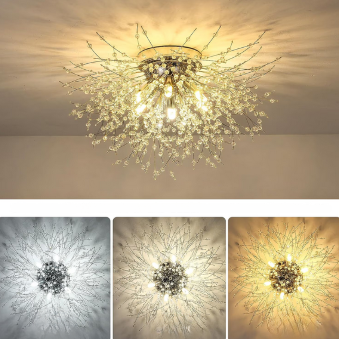 Crystal Chandelier RONDO Vivace, 6x G9, Diameter 50 cm, Shiny Gold Crystal Chandeliers Default Title Alessandro Design