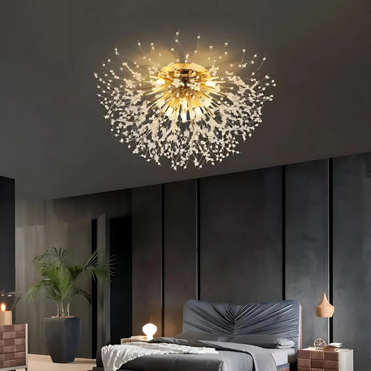 Crystal Chandelier RONDO Vivace, 8x G9, Diameter 60cm, Shiny Gold Crystal Chandeliers Default Title Alessandro Design